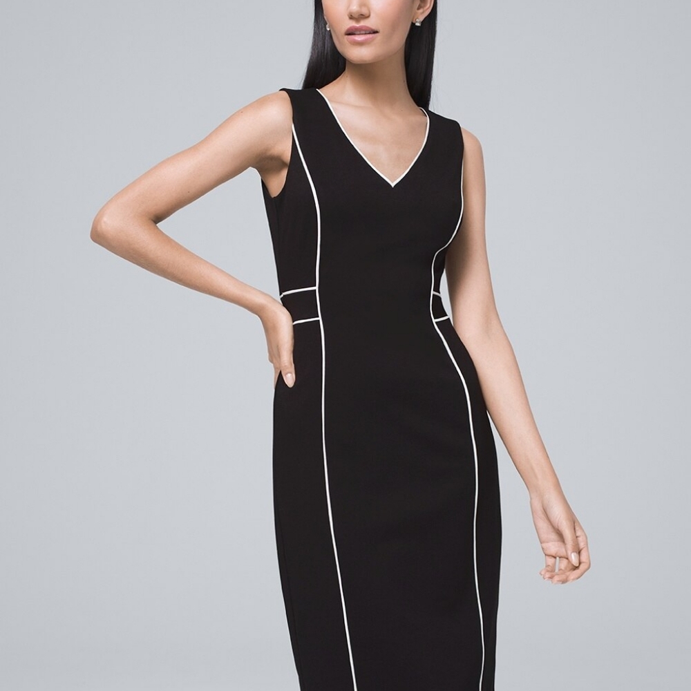 White House Black Market Black and White Dress